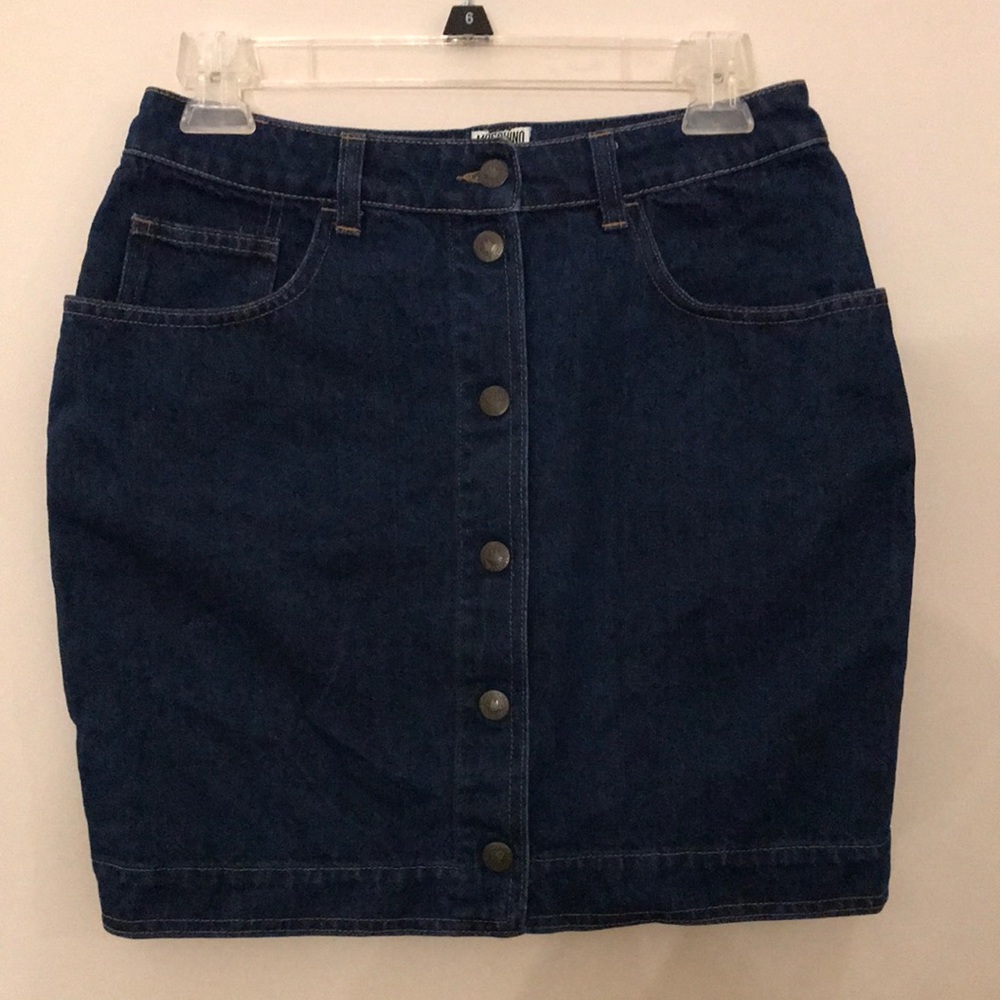 Vintage Mid-1990s Moschino Jean Skirt. Size 44.